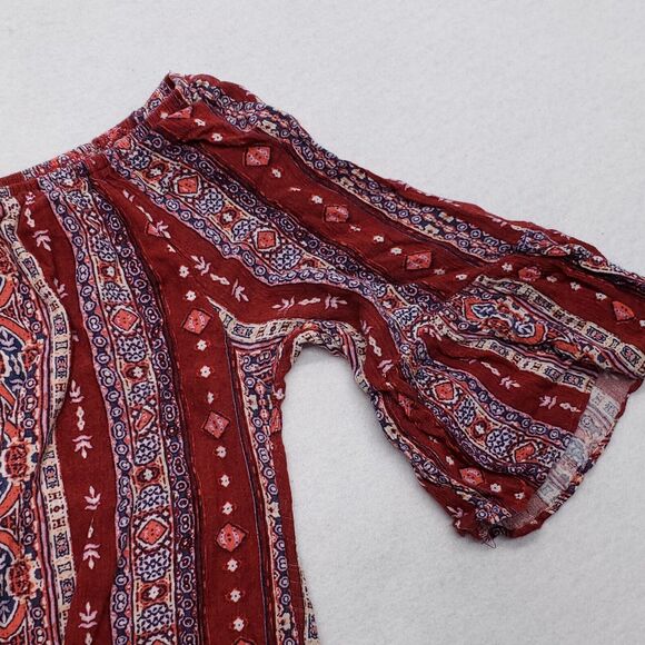 Hollister Short Sleeve Casual One Piece Womens Size Small S Red - Picture 7 of 9